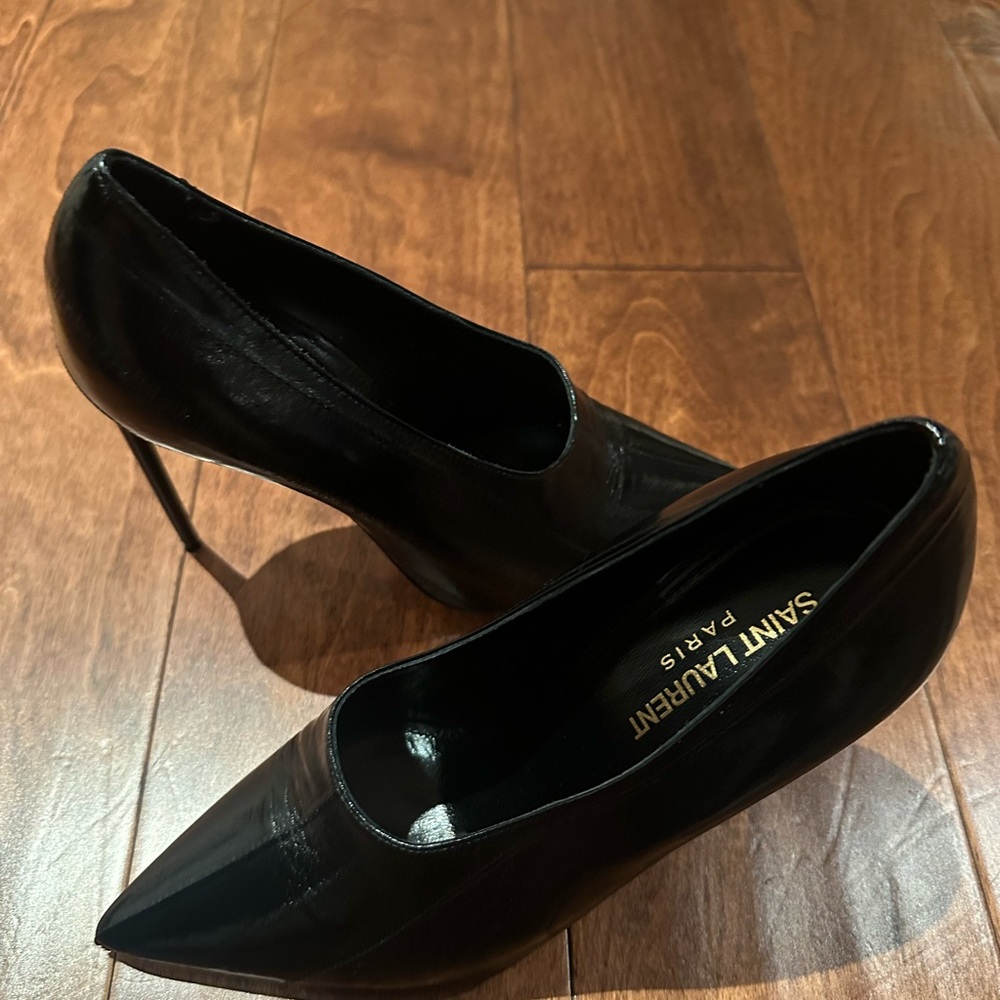 Saint Laurent Black Stiletto Heels